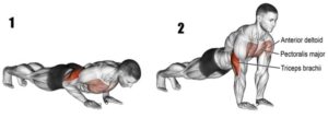 Tricep And Shoulder Pushups.