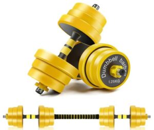 CDCasa Adjustable dumbbell Set  -What Are The Small Home Exercise Equipments To Train & Lose Excess Calories?
