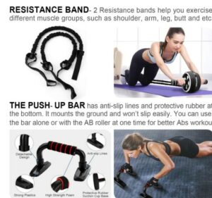 Luyata Ab Wheel Roller Kit -What Portable Quality Abdominal Exercise Equipment Better For At-Home Workout?