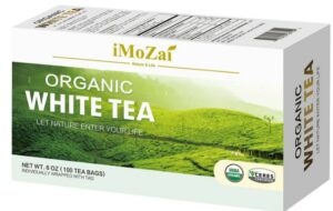 Imozai Organic White Tea Bags 100 Count Individually Wrapped (1) -What Is The Best White Tea To Drink For Weight Loss?