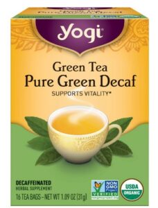 Yogi Tea - Green Tea Pure Green Decaf (6 Pack) - Supports Vitality - 96 Tea Bags -What Green Tea is the Best For Weight Loss & Belly Fat?