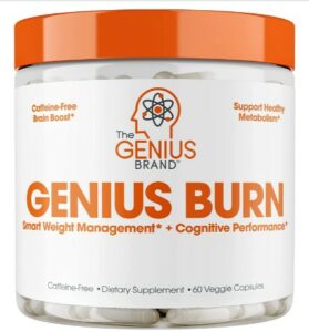 Genius Fat Burner - Thermogenic Weight Loss & Nootropic Focus Supplement - Natural Metabolism & Energy Booster for Men & Women | Thyroid Support and Appetite Suppressant w/ Gymnema Sylvestre, 60 Pills -What Healthy Pills Recommended For Fat Burning?