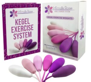 Intimate Rose Kegel Exercise Weights - Doctor Recommended Pelvic Floor Exercises - Set of 6 Premium Silicone Kegel Balls & Control with Training Kit for Women_ Beginners & Advanced  - What Is The Best Kegel Exercise Balls For Women's Pelvic Floor On Amazon?