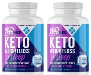Real Ketones PM Night Time - Exogenous Keto BHB Pills with Melatonin - 2,000 mg of D-BHB Per Serving, 30 Capsules for Bed Time Ketosis and Nighttime Sleep Support for Men and Women -What's The Best Weight Loss Keto Supplement Pill For Men