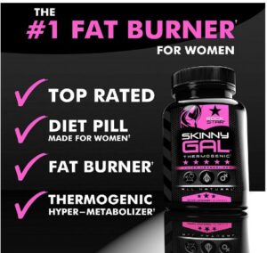 Skinny Gal Weight Loss Pills for Women, Diet Pills, Appetite Suppressant Support, Thermogenic Fat Burner by Rockstar, 60 Veggie Caps (2) -What is the Best weight loss Pill for women recommended to burn fat?
