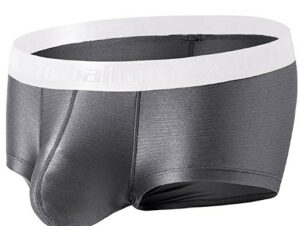 ZONBAILON Men's Sexy Underwear Boxer Briefs Bulge Ball Pouch Ice Silk Short Leg Men Pack -What is the Best Men's Bulge Enhancing Underwear On Amazon?