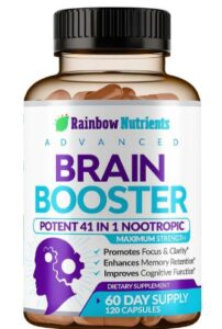 What's The Best Brain Booster Supplement For Adult -41 in 1 Brain Booster Supplement for Focus, Memory, Clarity, Energy, Concentration _ Natural Nootropics Brain Support Supplement with DMAE, Bacopa Monnieri & More _ for Men & Women _ 120 V Capsules