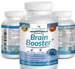 What's The Best Brain Booster Supplement For Adult -Advanced Brain Booster Supplements - 40 Ingredients Memory Focus & Clarity Vitamins Plus eBook - Boost Energy, Elevate Brain Function Nootropic Power Support with DMAE - 60 Brain Health Formula Pills