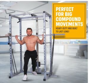 The Best 5 Weight Rack Cage For Home Gym Gymnastics Power - Power Rack with LAT Pull Down Commercial High Capacity Sport cage