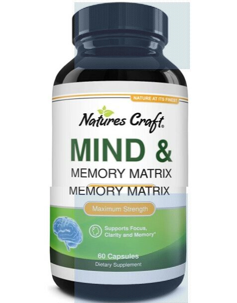 Natures Craft Enhance Brain Memory, Boost Focus, Improve Clarity Mind Booster Supplement for Men and Women Contains Vitamins and Pure Herbal Ingredients a Natural Cognitive Brain Nutrition