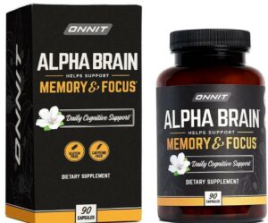 What's The Best Brain Booster Supplement For Adult-ONNIT Alpha Brain (90ct) - Premium Nootropic Brain Supplement - Focus, Concentration & Memory - Alpha GPC, L Theanine & Bacopa Monnieri