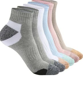SUASKK Women Ankle Socks Review  Hepsibah Womens Athletic Ankle Socks Cotton Thick Cushion Low Cut Running Sport Tab Socks 6 Pack   88% COMBED COTTON,11% POLYESTER,1% SPANDEX Imported Elastic closure High Quality Low Cut Socks - Made of high quality Low Cut Socks - Made of high quality combed cotton.These ankle socks' air-permeability and moisture wicking performance will keep your feet dry all day long.Our premium material provide our socks comfortable,to wear all day without irritating your feet skin.