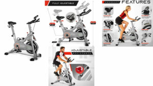 Lanos Exercise Bike, Stationary Bike for Indoor Cycling | The Perfect Exercise Bikes for Home Gym | Indoor Exercise Bike for Men and Women | Stationary Bike | Comfortable Seat Cushion, Silent Belt Drive, iPad Holder